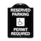 Signmission Reserved Parking Permit Required W/ Graphic Heavy-Gauge Aluminum Sign, 24" x 18", BW-1824-23059 A-DES-BW-1824-23059 - alternate 1